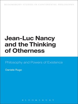 cover image of Jean-Luc Nancy and the Thinking of Otherness